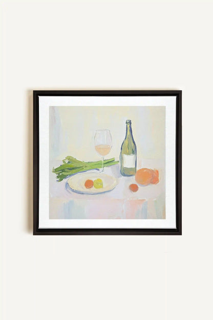 PALETTE GOURMANDE, Artwork on stretched canvas, framed in black