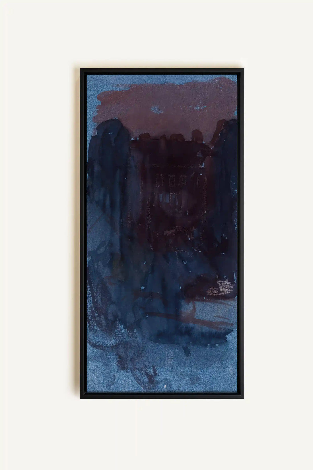 BURNT NIGHTFALL, Artwork on stretched canvas, framed in black