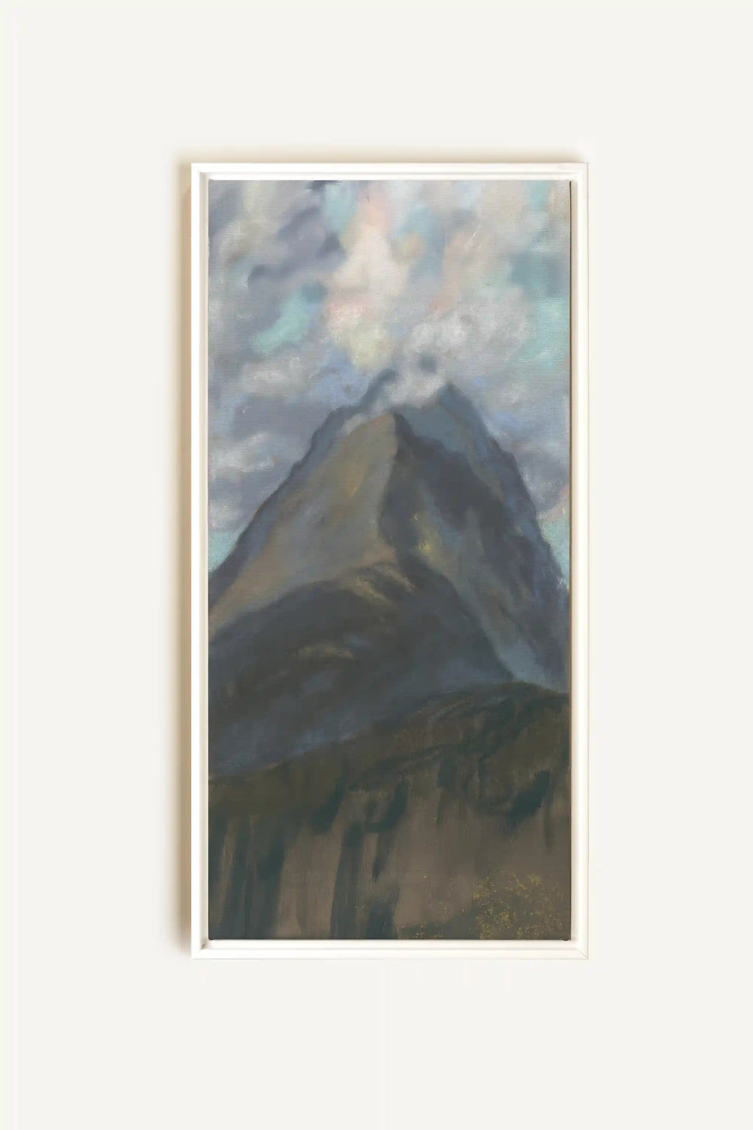 CLOUDED SPIRIT, Oeuvre sur toile étirée, encadré Blanc