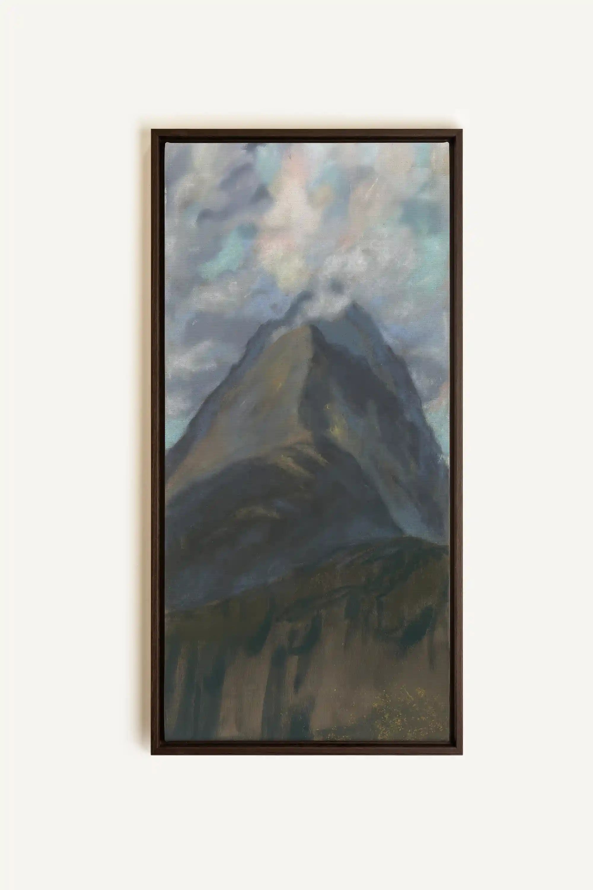 CLOUDED SPIRIT, Oeuvre sur toile étirée, encadré Brun Noyer