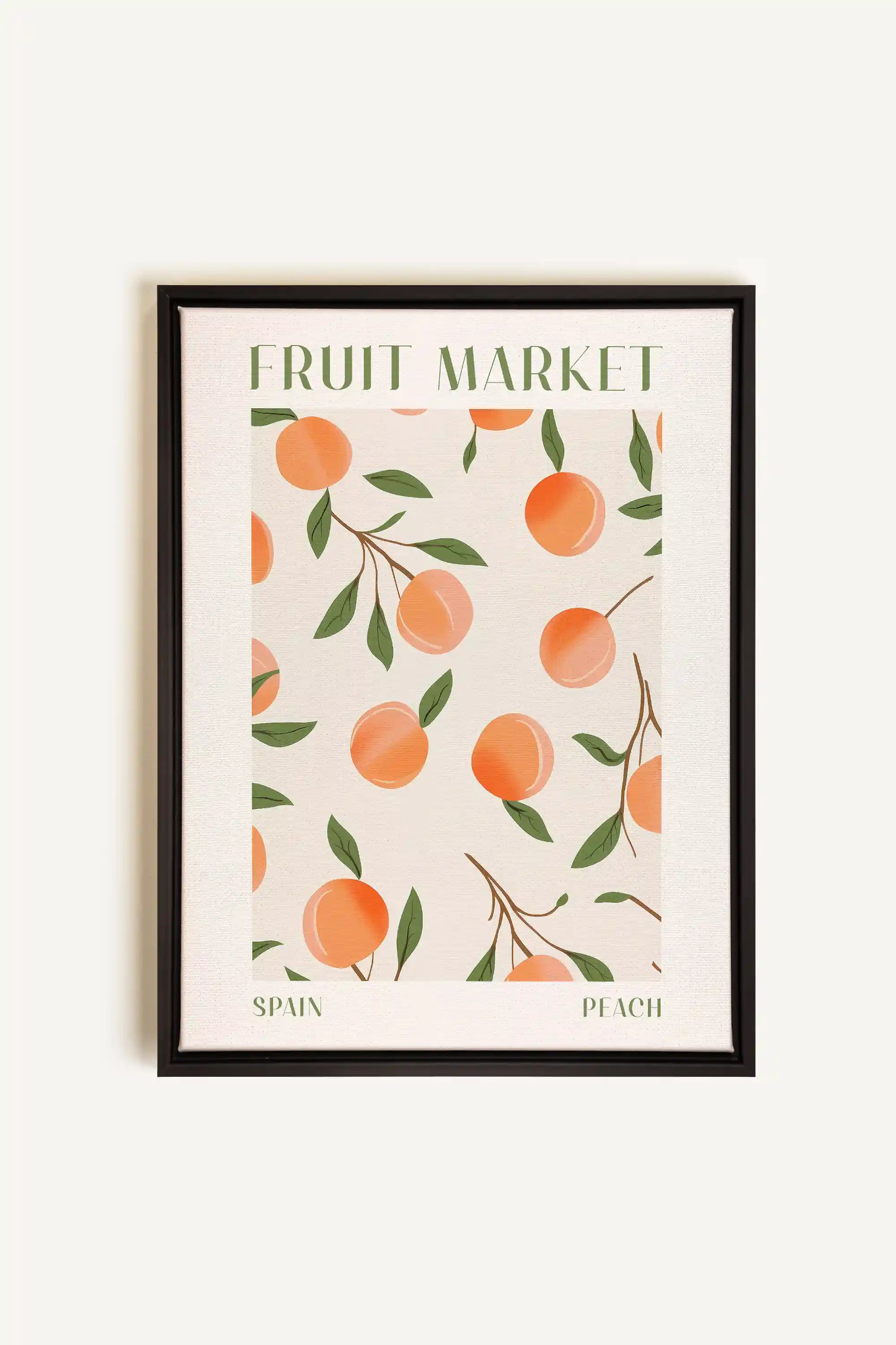 PEACH, Oeuvre sur toile étirée, encadré Noir