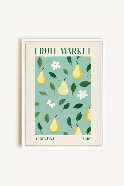 PEARS, Oeuvre sur toile étirée, encadré Blanc