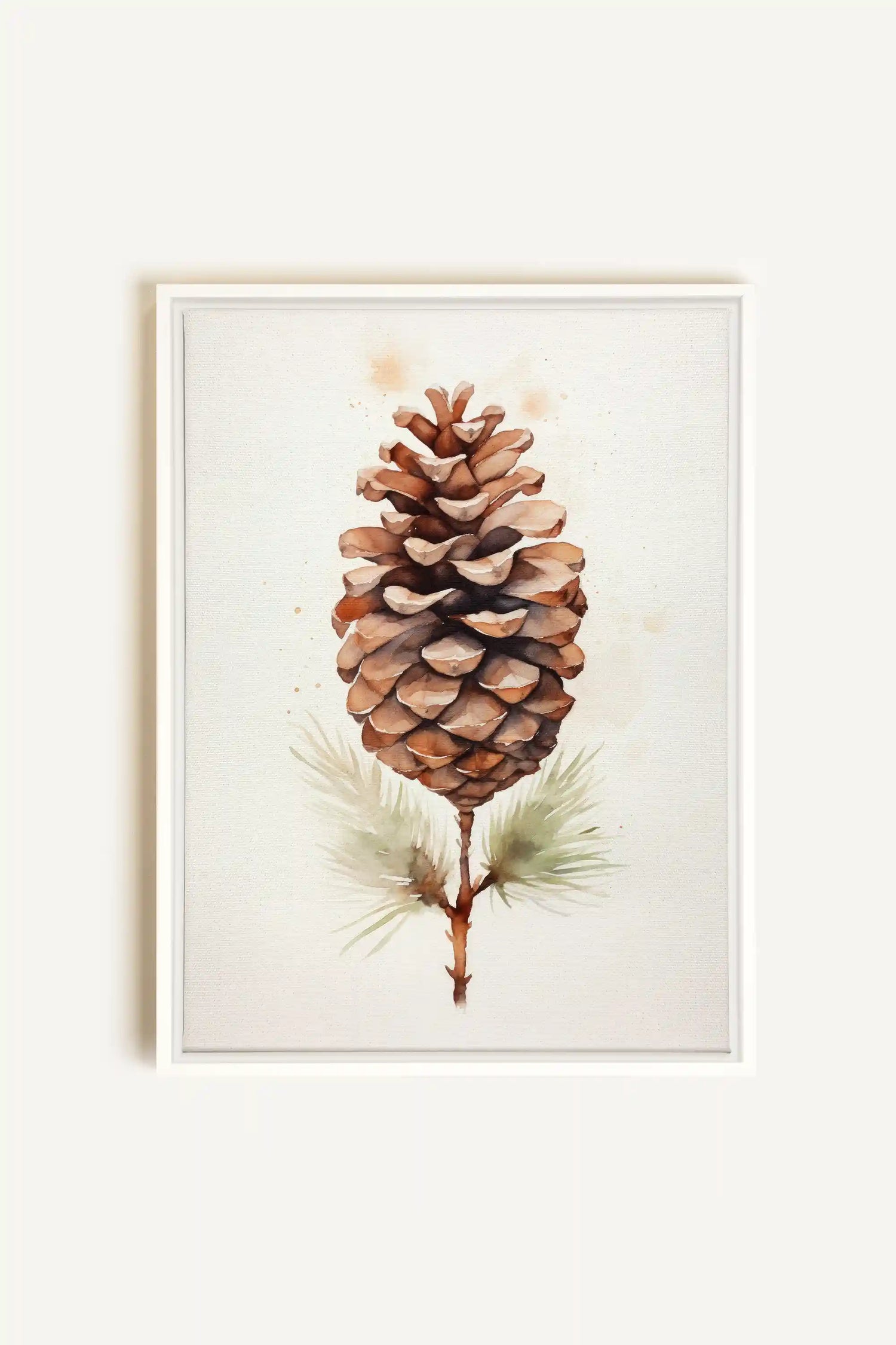 Pine haven, Oeuvre sur toile étirée, encadré Blanc