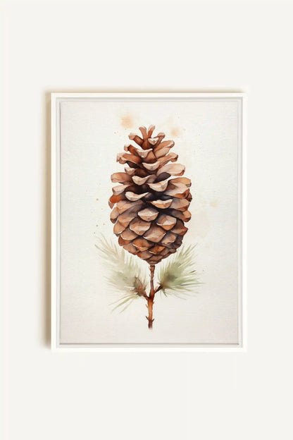 Pine haven, Oeuvre sur toile étirée, encadré Blanc