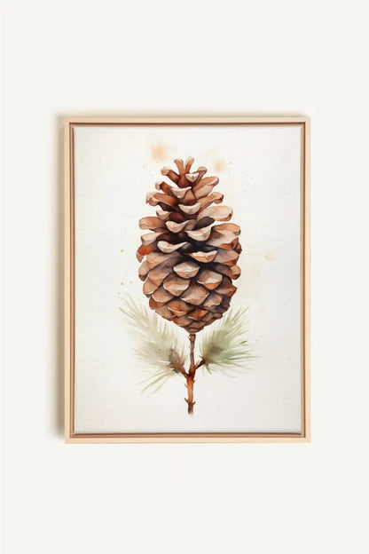 Pine haven, Artwork on stretched canvas, framed Natural Light