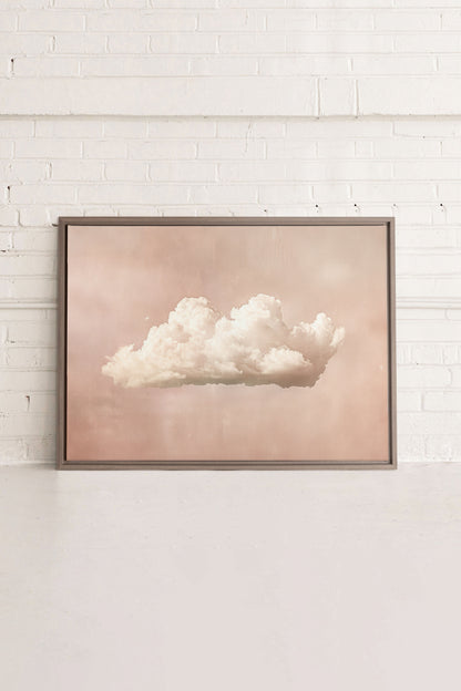 OLEKA CANVAS - PINK DREAM, Oeuvre sur toile étirée, encadré Brun Chêne