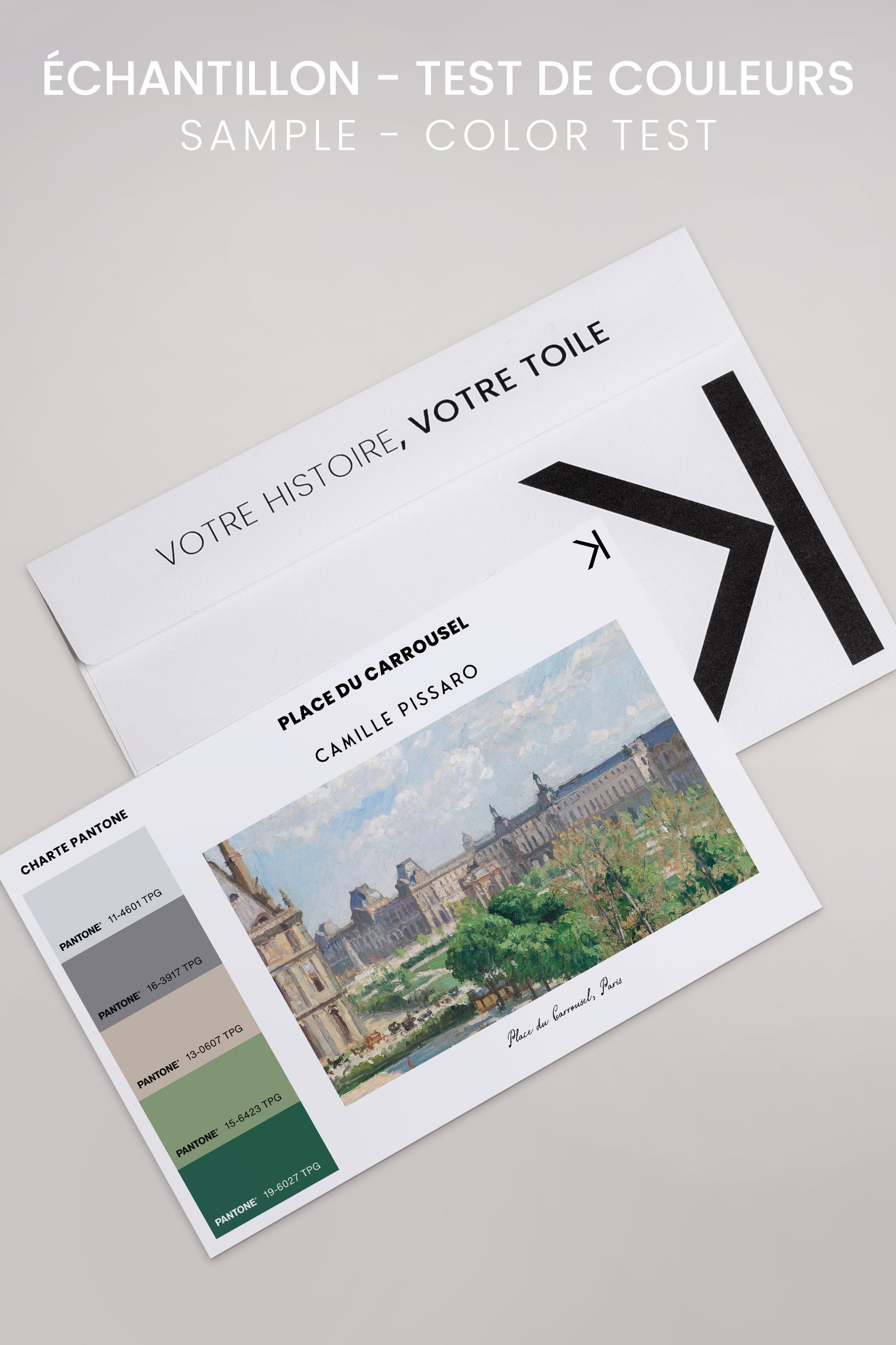 OLEKA CANVAS - PLACE DU CARROUSEL, Oeuvre sur toile étirée, encadré Noir