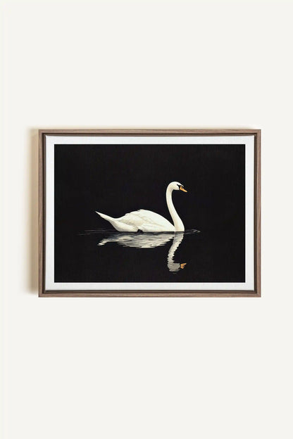 POÉSIE DU SILENCE, Artwork on stretched canvas, framed in Brown Oak