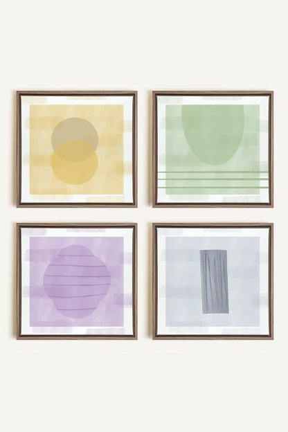 QUATUOR PASTEL,Ensemble (4+), encadré Brun Chêne