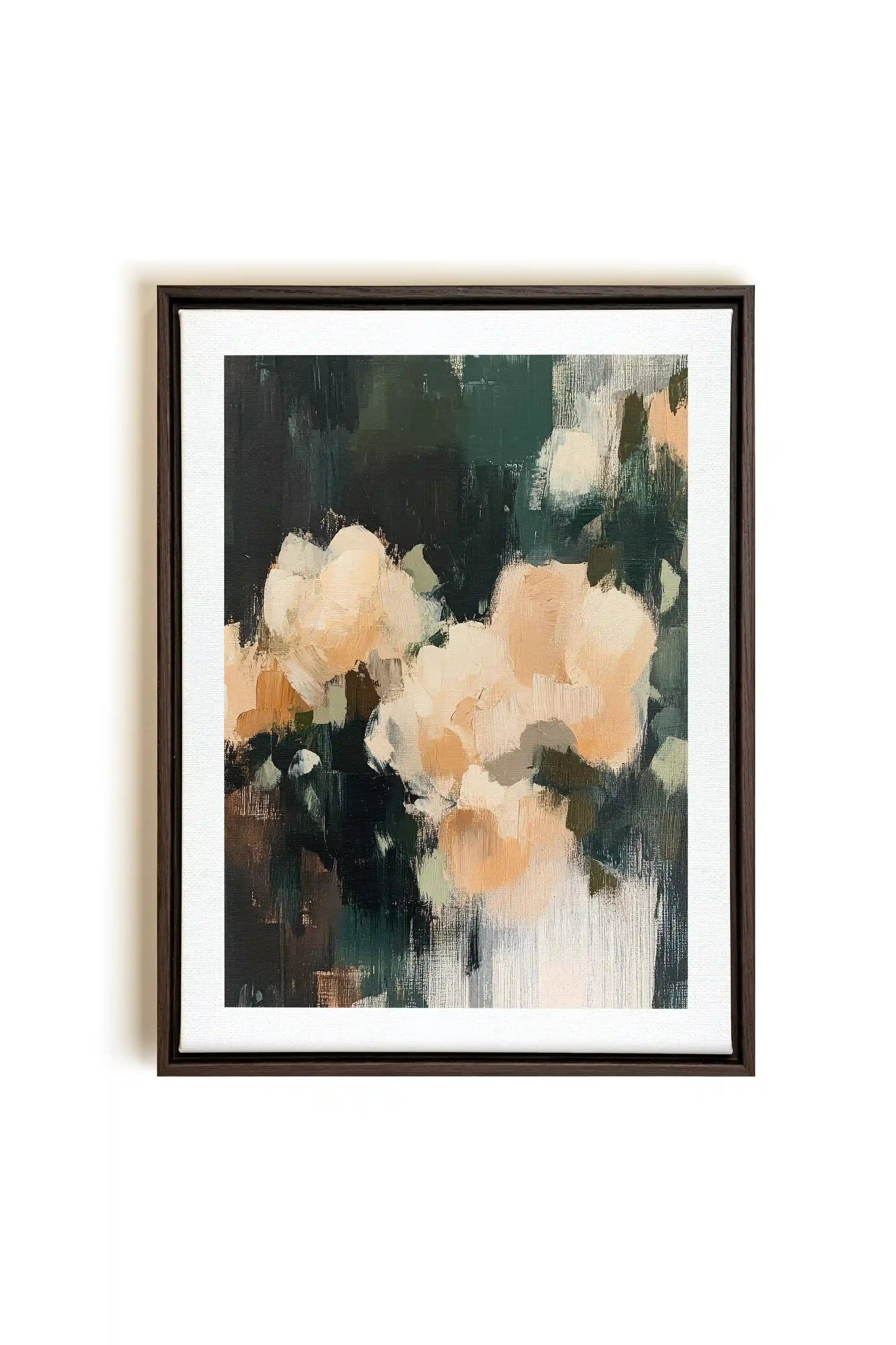 RÊVES PASTELS, Artwork on stretched canvas, framed in Walnut Brown