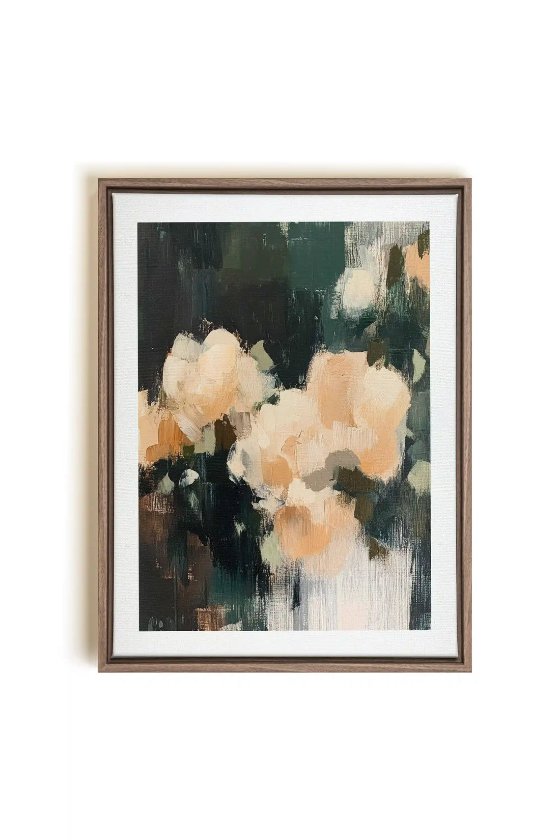 RÊVES PASTELS, Artwork on stretched canvas, framed in Brown Oak