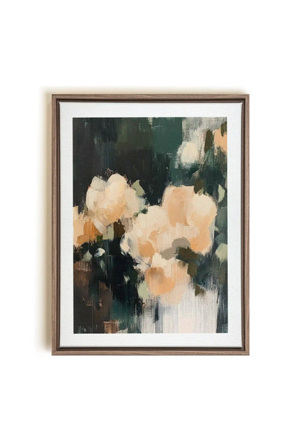 RÊVES PASTELS, Artwork on stretched canvas, framed in Brown Oak