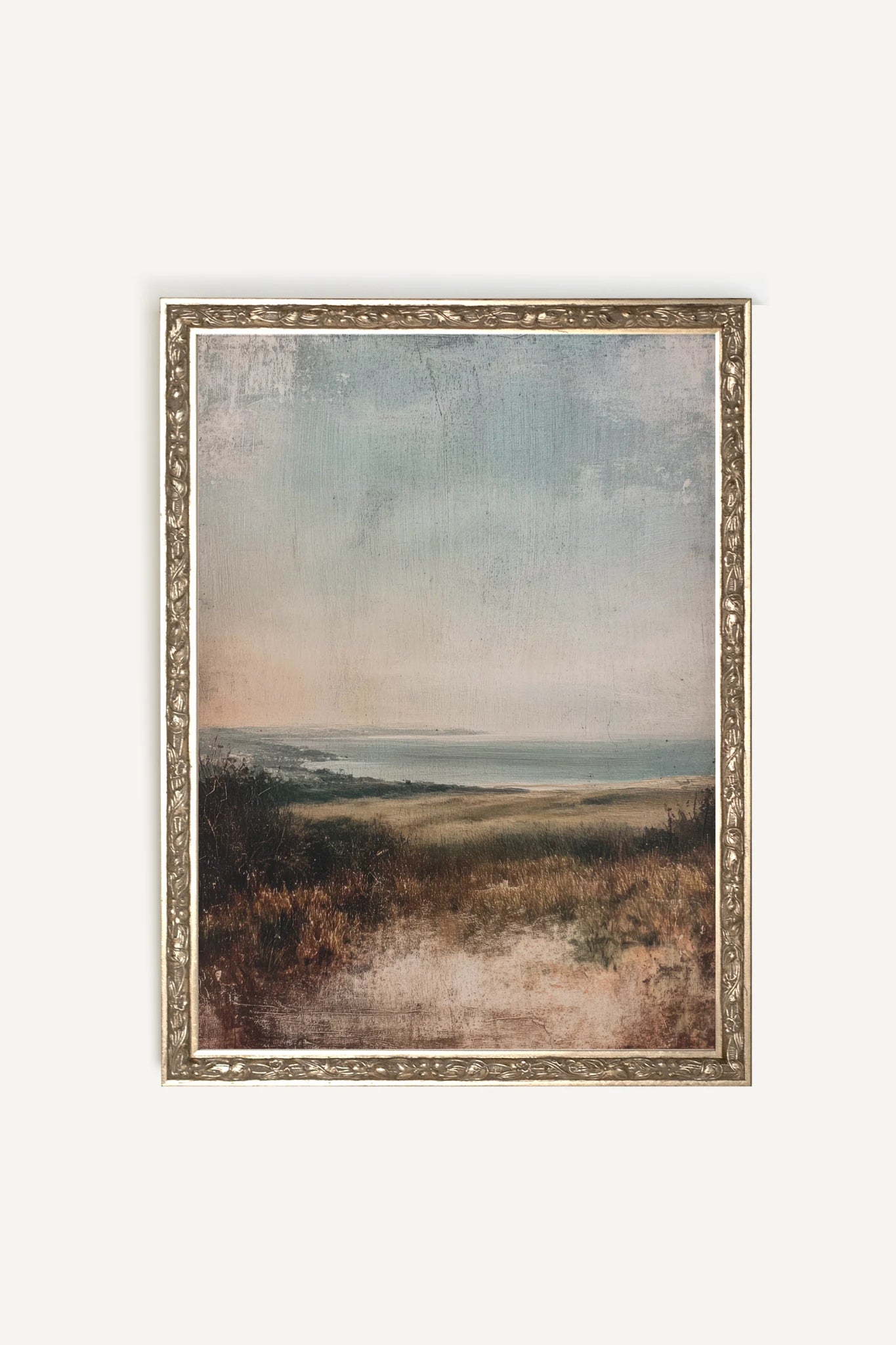 SABLE ET BRUME, Artwork on rigid canvas, framed Vintage Silver