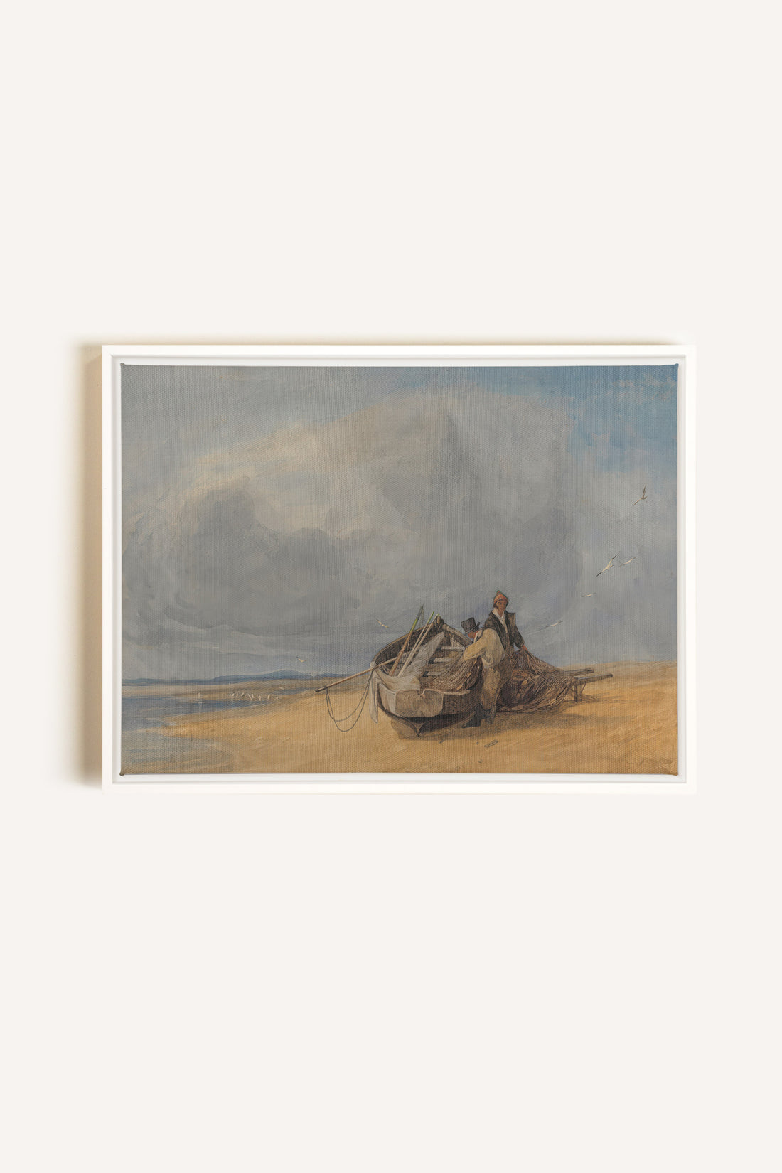 SALT AND SKY, Oeuvre sur toile étirée, encadré Blanc