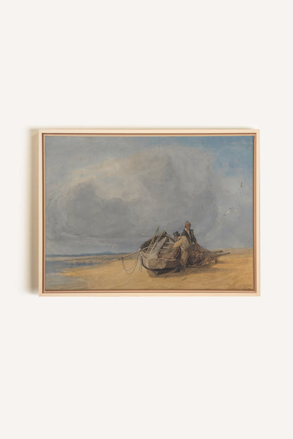 SALT AND SKY, Artwork on stretched canvas, framed Natural Light