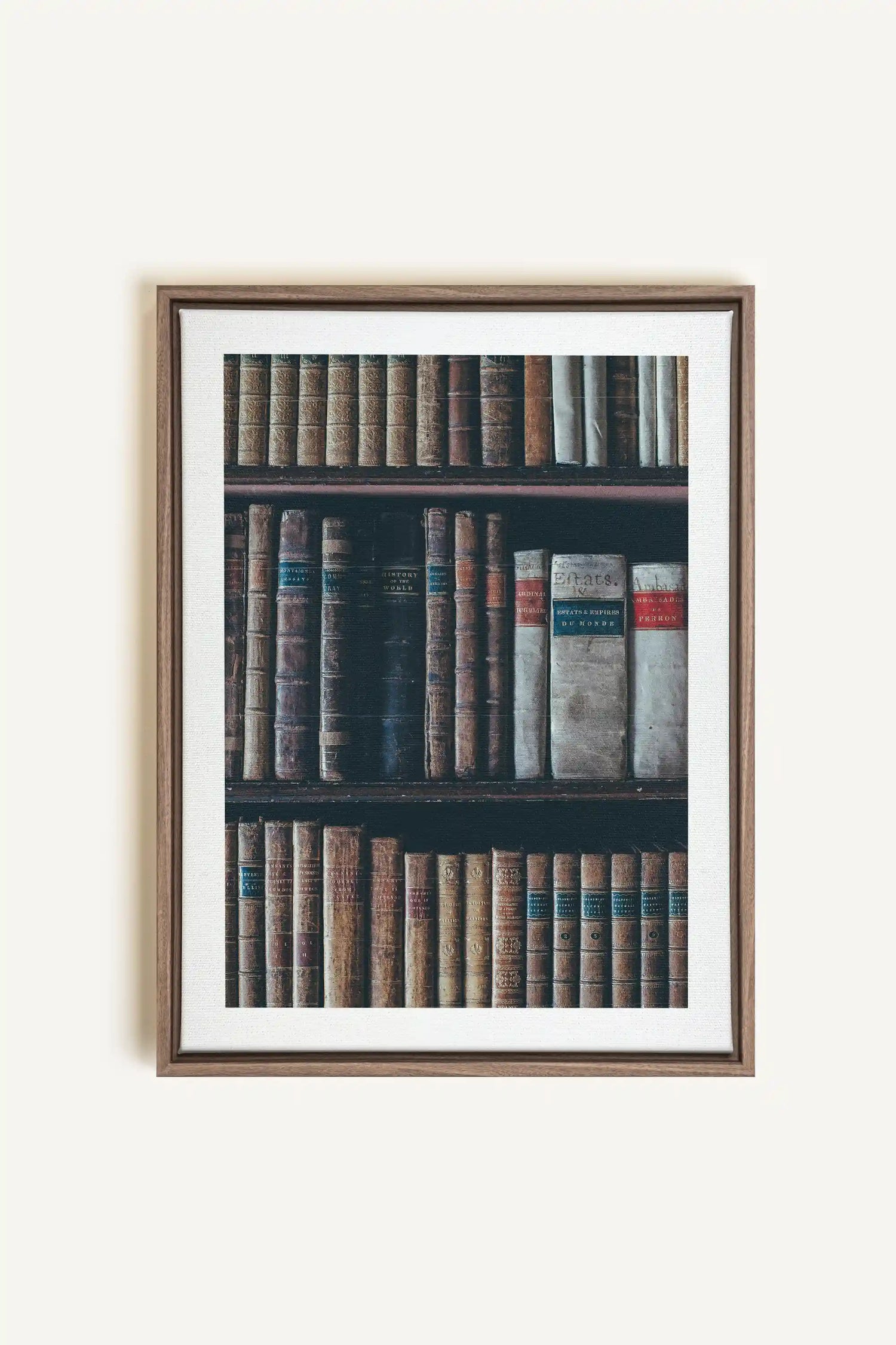 SAVOIR OCCULTE, Artwork on stretched canvas, framed in Brown Oak