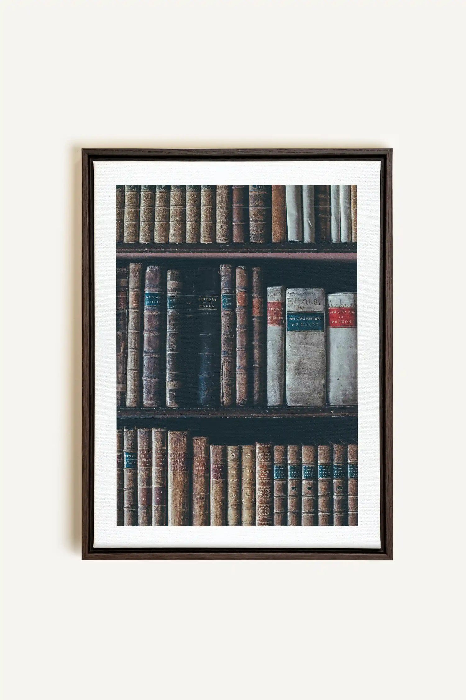 SAVOIR OCCULTE, Artwork on stretched canvas, framed in Walnut Brown