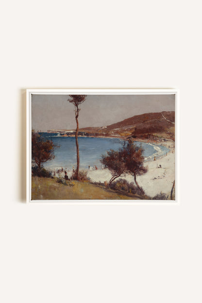 SEAFOAM MEMORIES, Artwork on stretched canvas, framed in white