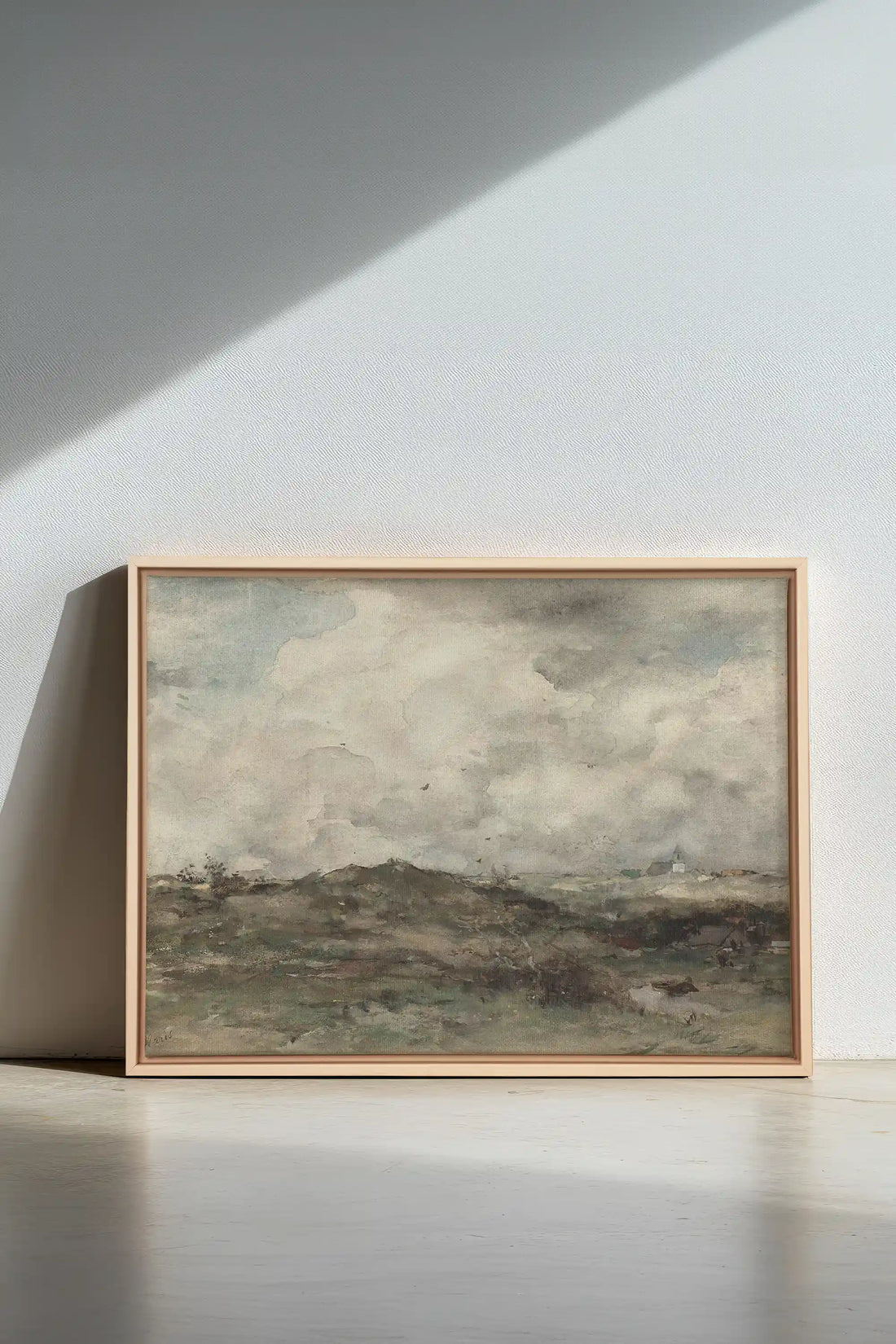 SHORELINE, Artwork on stretched canvas, framed Natural Light