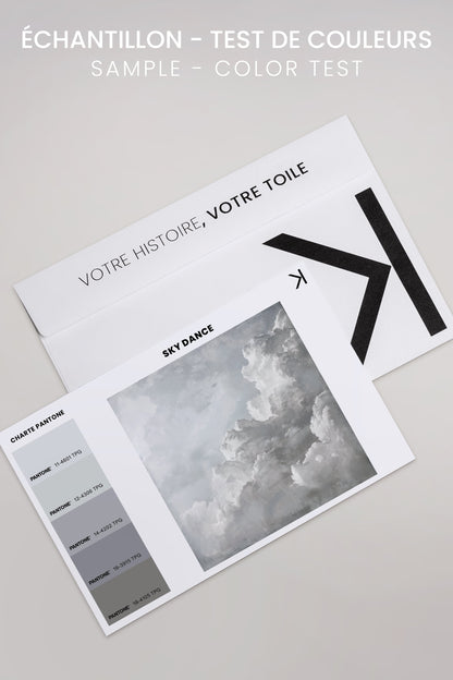 OLEKA CANVAS - SKY DANCE, Oeuvre sur toile étirée, encadré Brun Chêne