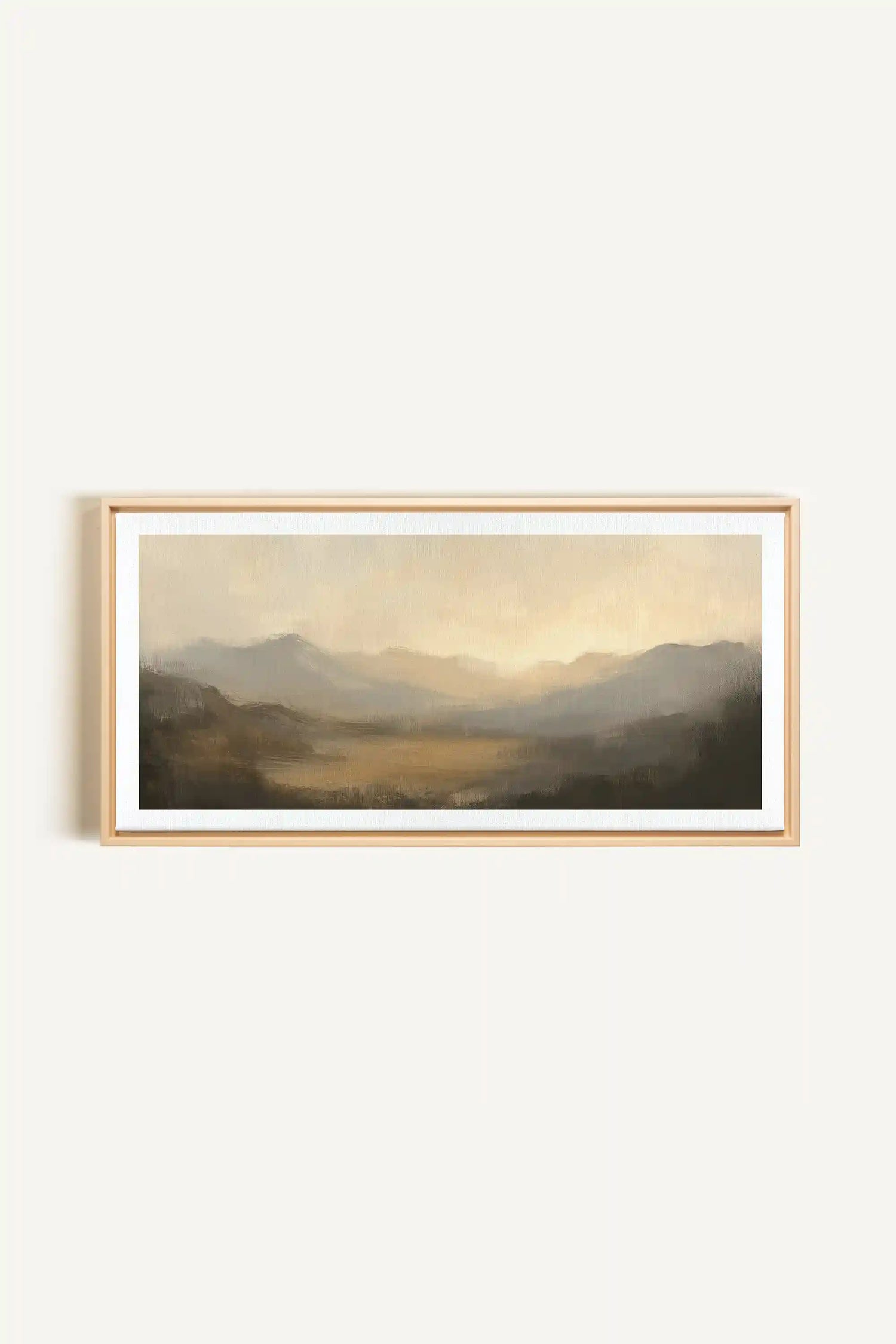 SOFT GLOW, Oeuvre sur toile étirée, encadré Naturel Clair