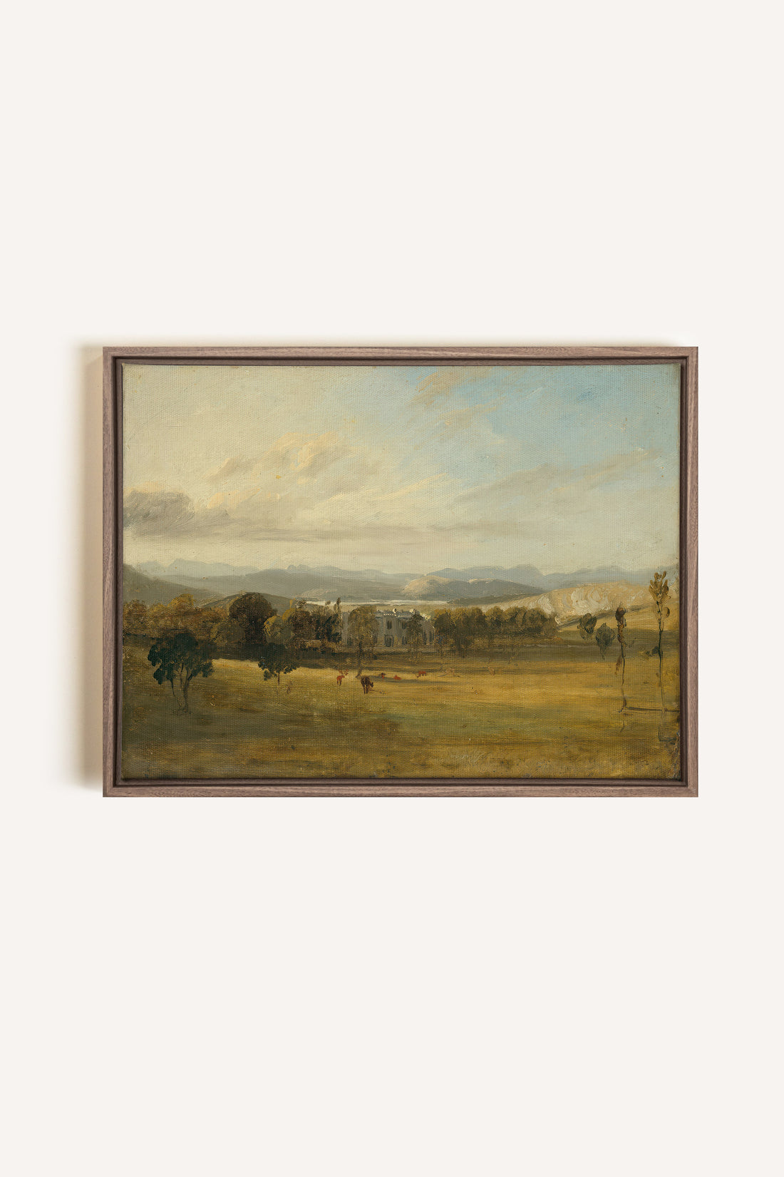 SOUFFLE DORÉ, Artwork on stretched canvas, framed in Brown Oak