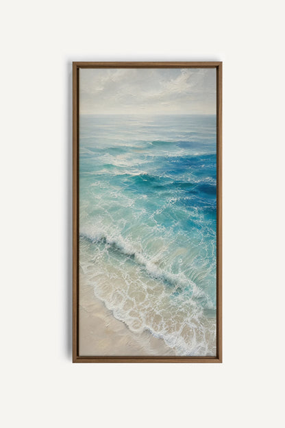 SALTWATER DREAM, Oeuvre sur toile étirée, encadré Brun Chêne