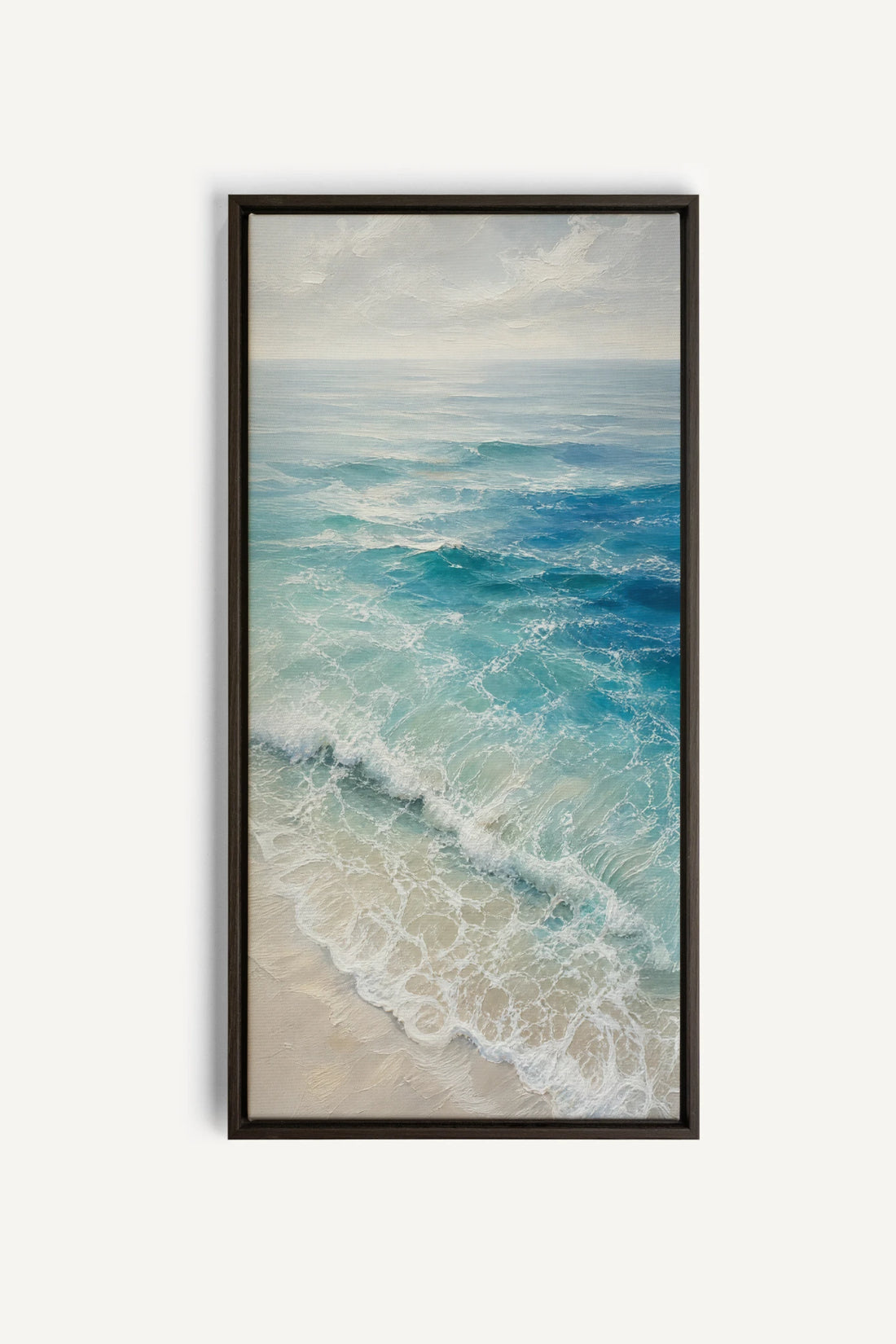 SALTWATER DREAM, Oeuvre sur toile étirée, encadré Brun Noyer