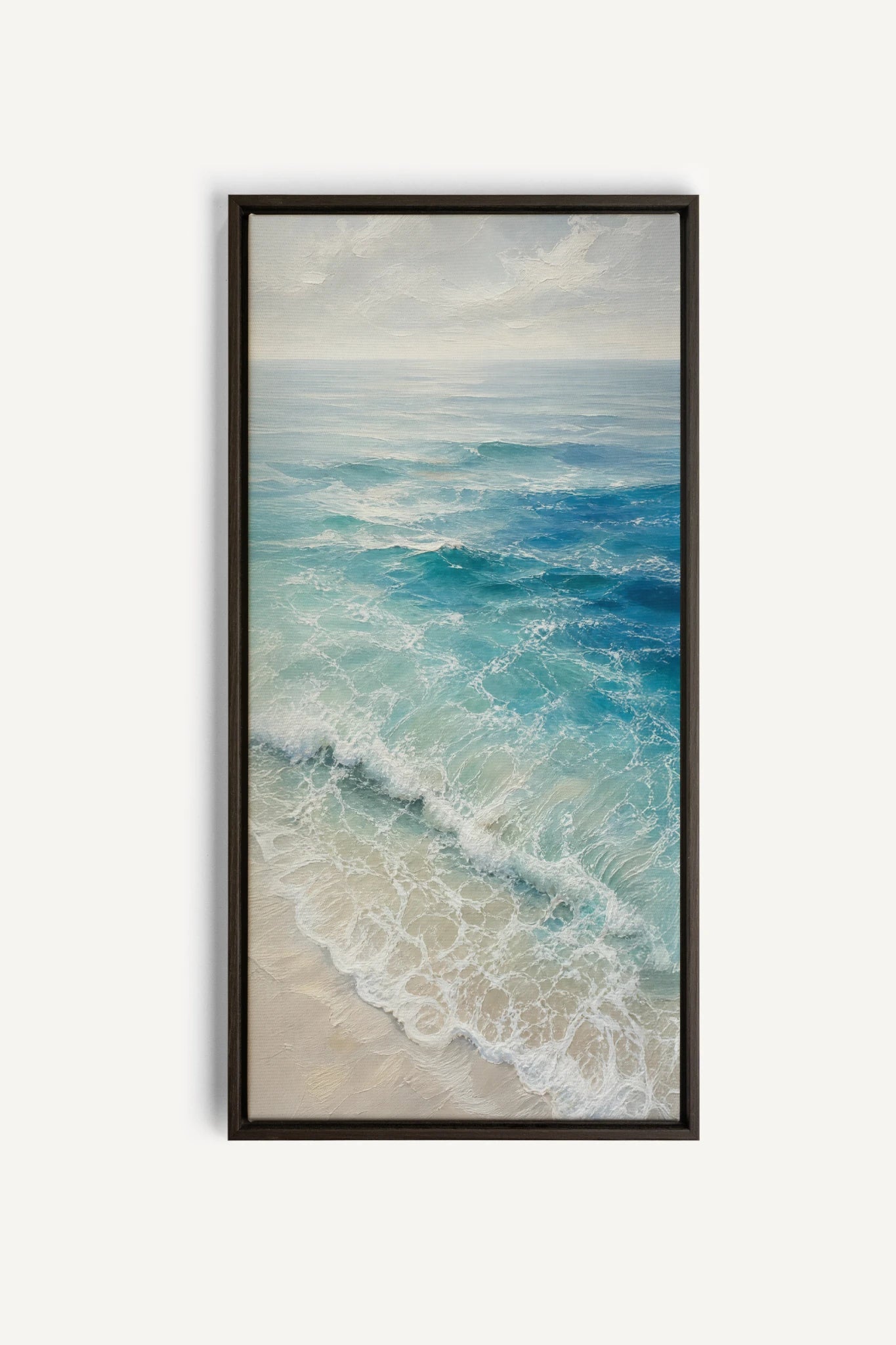 SALTWATER DREAM, Oeuvre sur toile étirée, encadré Brun Noyer