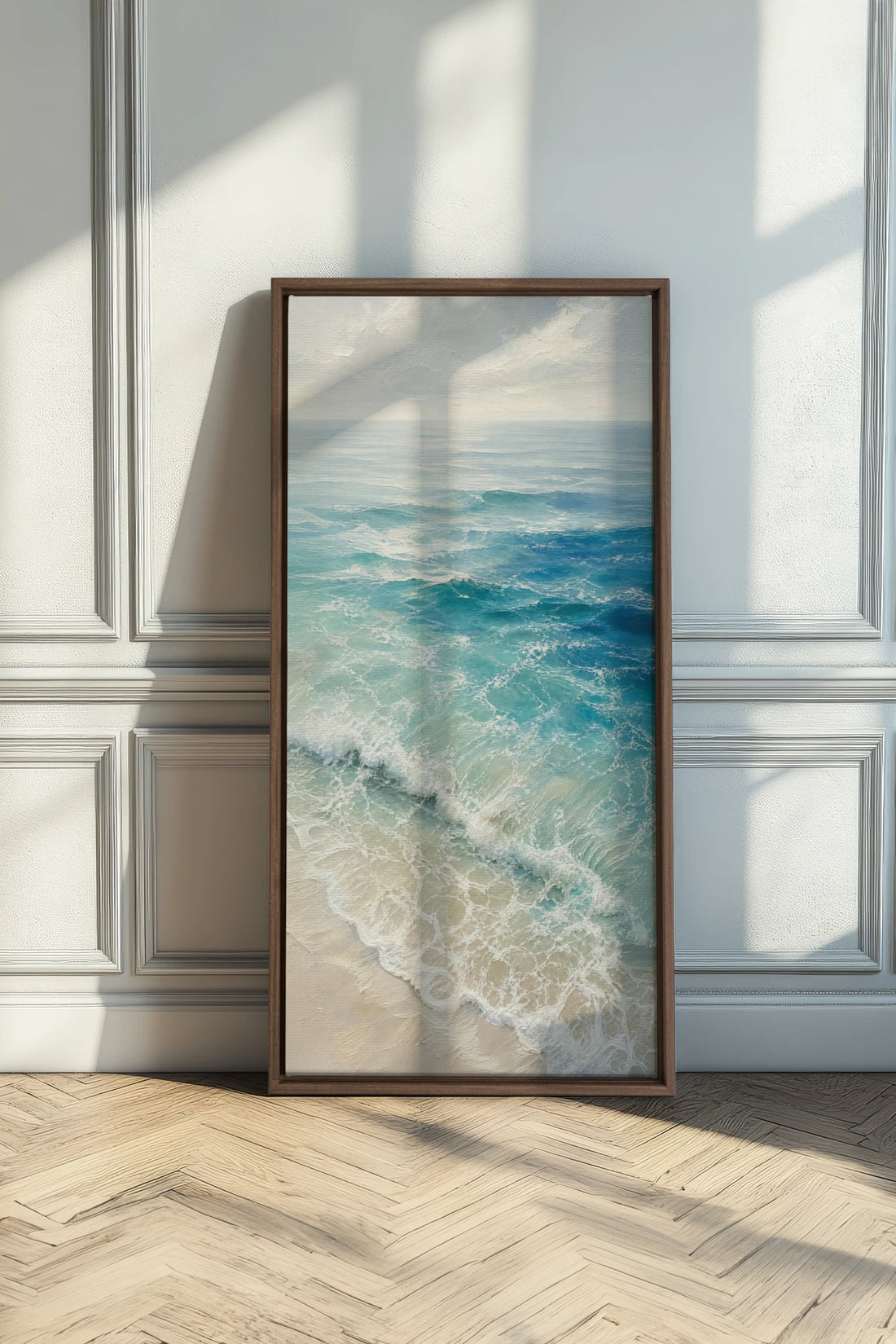 SALTWATER DREAM, Oeuvre sur toile étirée, encadré Brun Chêne