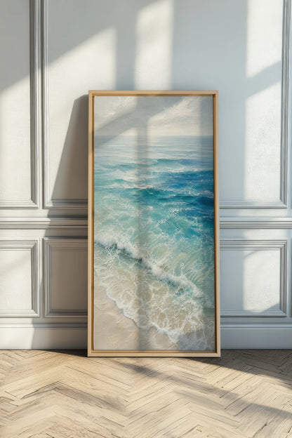 SALTWATER DREAM, Oeuvre sur toile étirée, encadré Naturel Clair