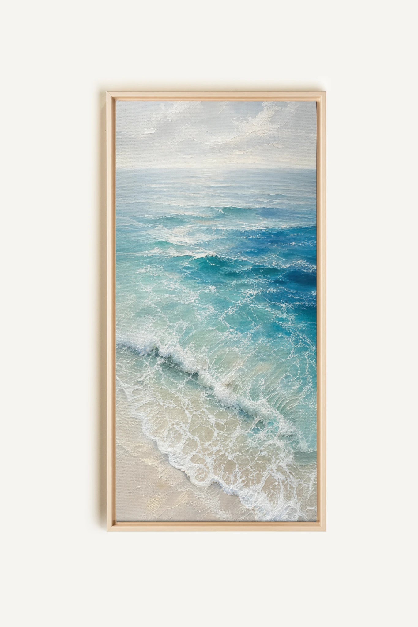 SALTWATER DREAM, Oeuvre sur toile étirée, encadré Naturel Clair