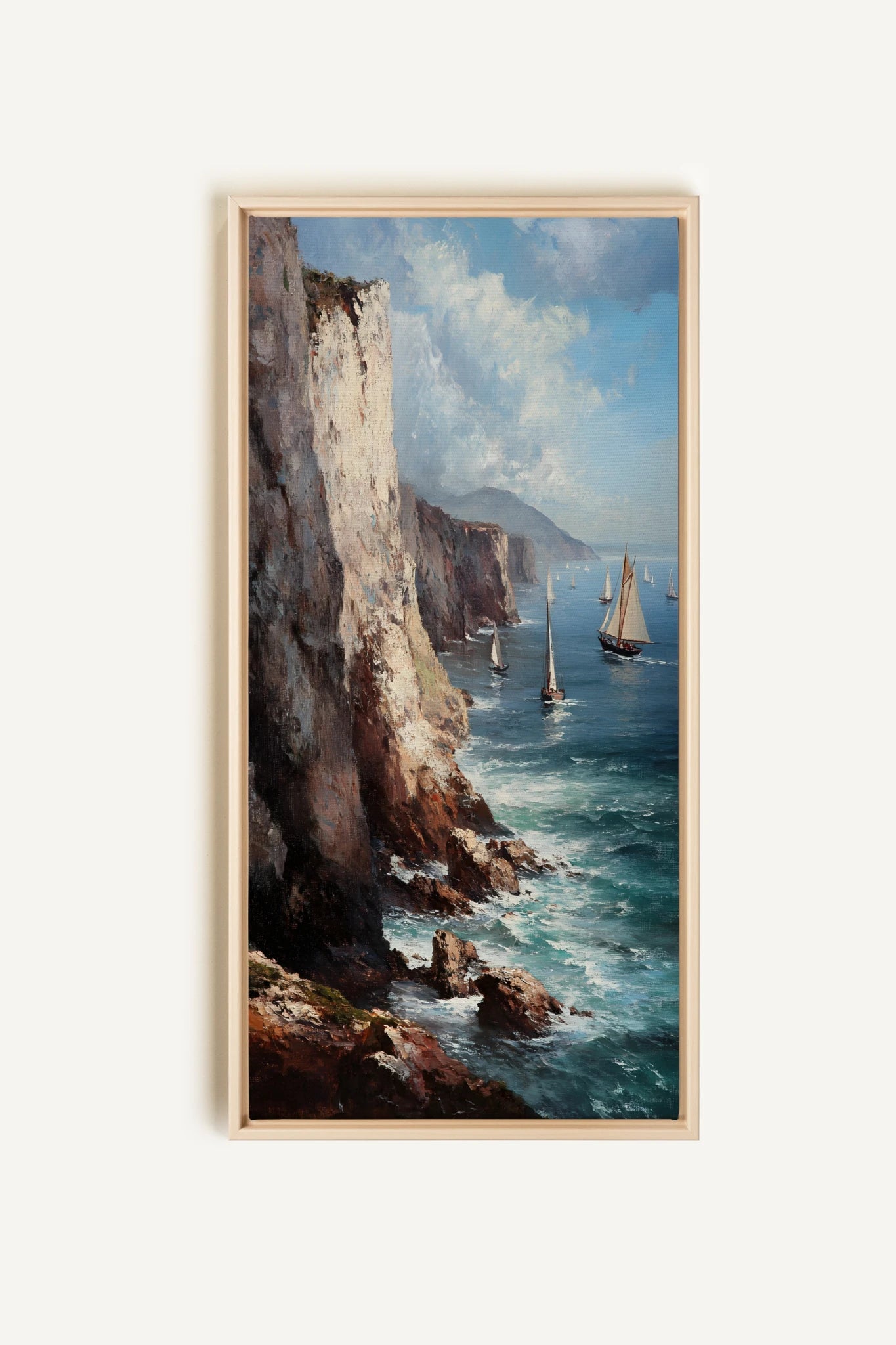SHORES OF INFINITY, Oeuvre sur toile étirée, encadré Naturel Clair