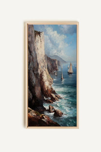 SHORES OF INFINITY, Oeuvre sur toile étirée, encadré Naturel Clair