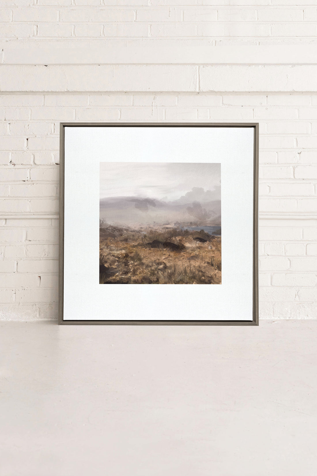 THE EMERALD WILDS, Artwork on stretched canvas, framed in Brown Oak