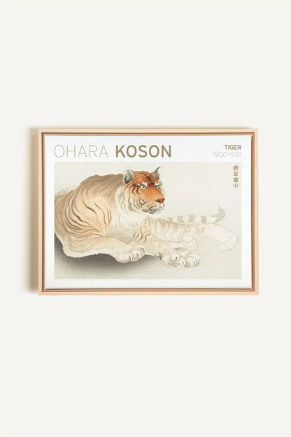 TIGER, Artwork on stretched canvas, framed Natural Light