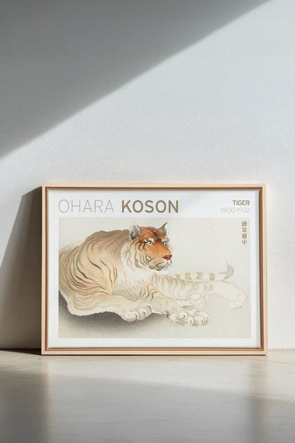 TIGER, Artwork on stretched canvas, framed Natural Light