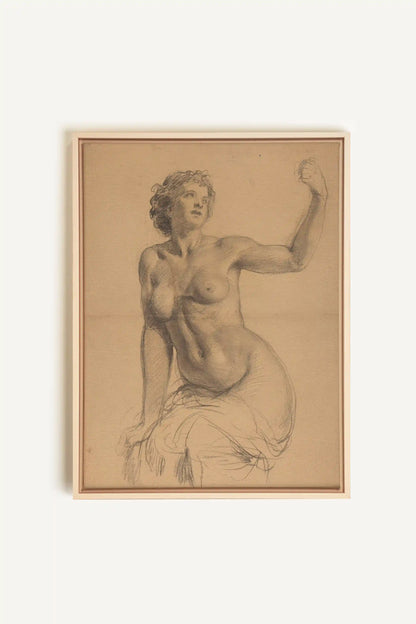 TIMELESS MUSE, Artwork on stretched canvas, framed Natural Light