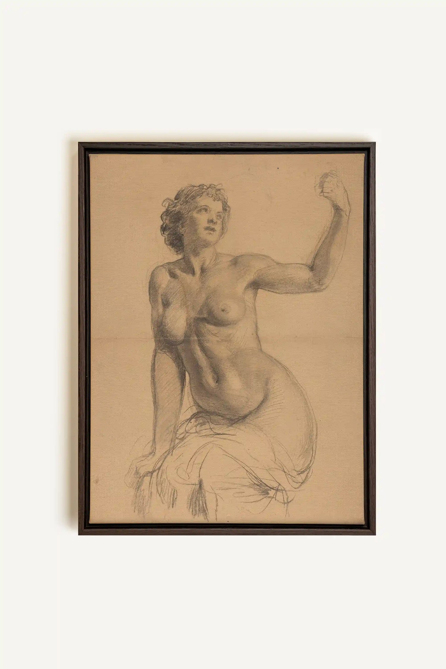 TIMELESS MUSE, Artwork on stretched canvas, framed in Walnut Brown
