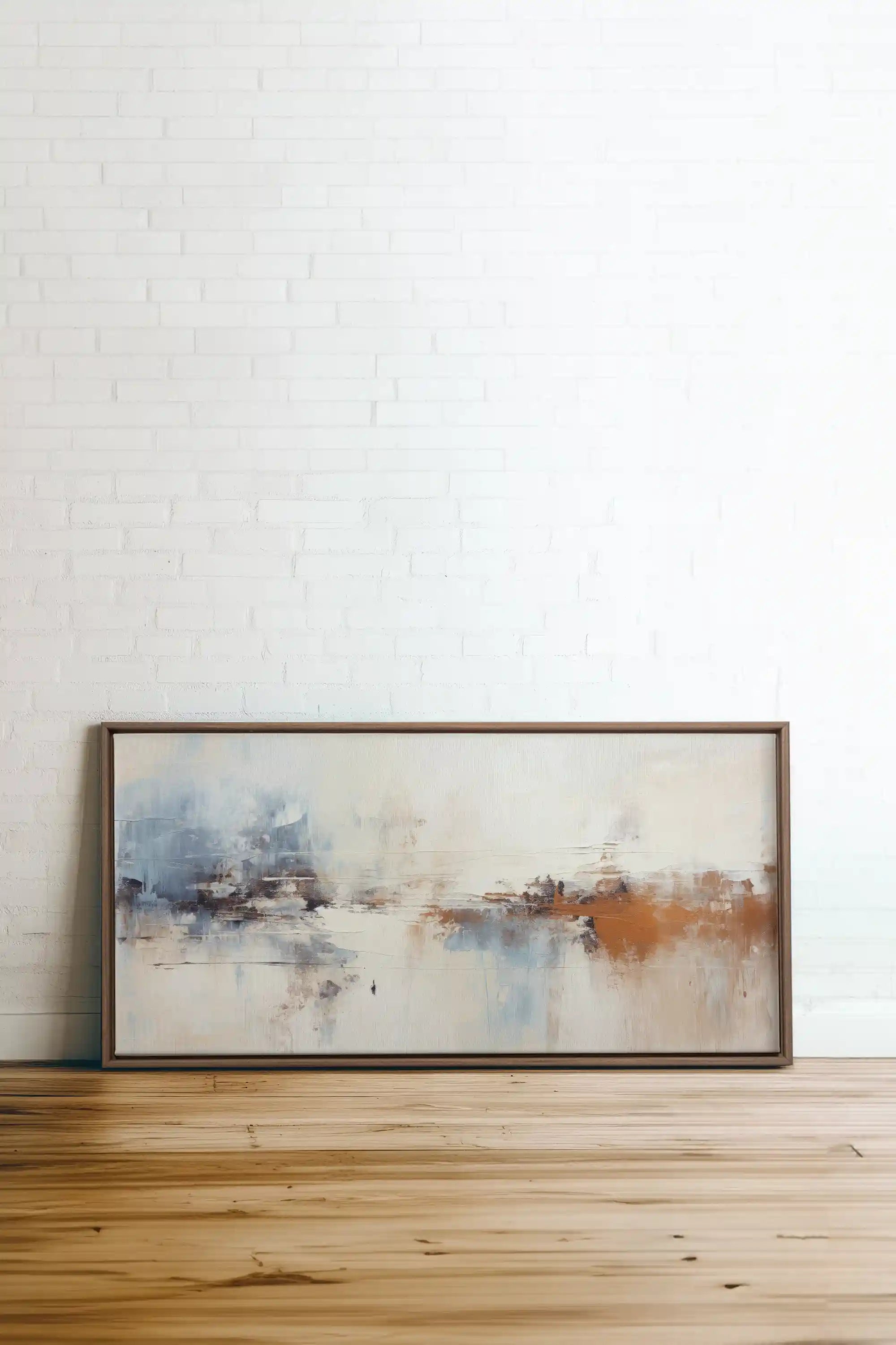 TIMELESS ART, Artwork on stretched canvas, framed in Brown Oak