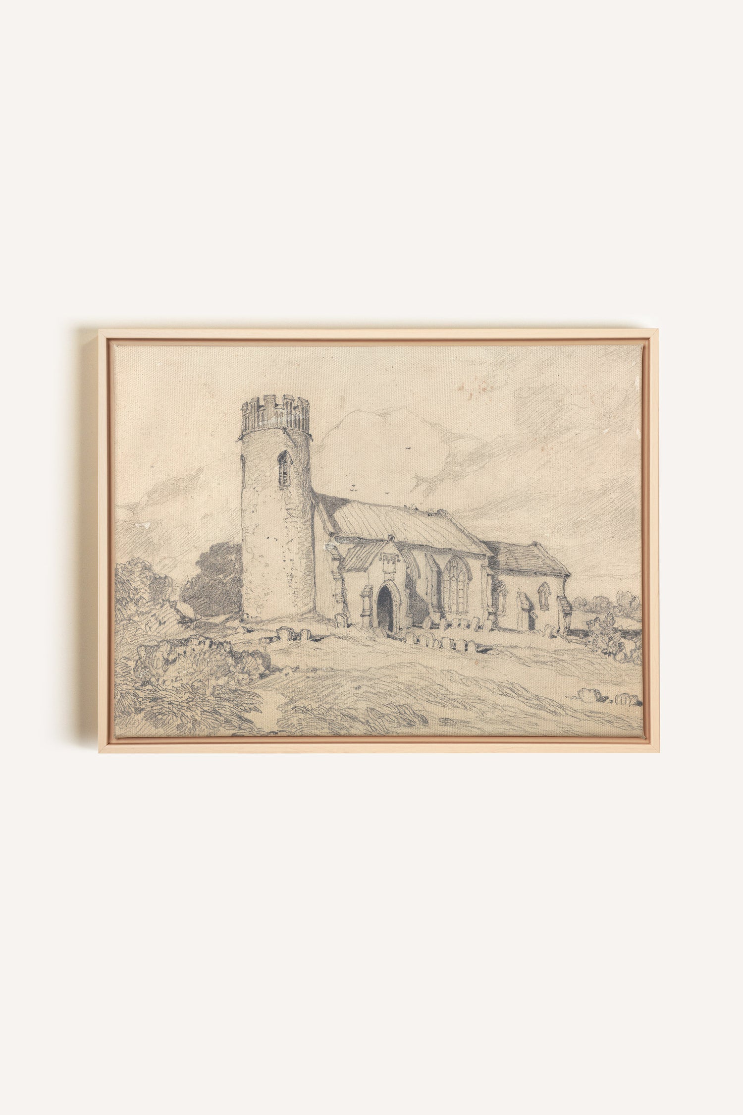 TOUR SOLITAIRE, Oeuvre sur toile étirée, encadré Naturel Clair