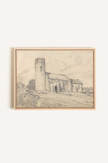 TOUR SOLITAIRE, Oeuvre sur toile étirée, encadré Naturel Clair