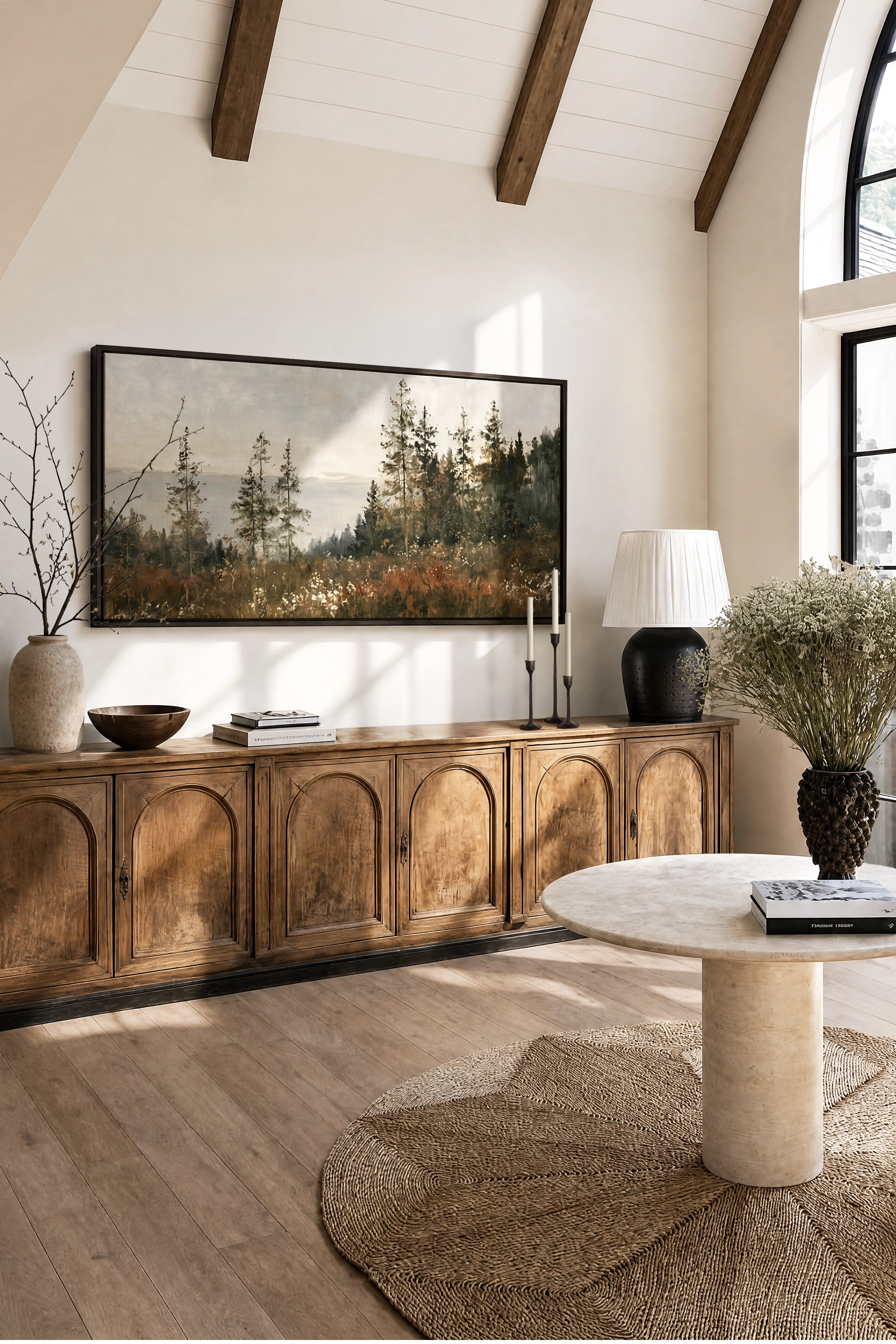 THE PROMISE OF PINES, Oeuvre sur toile étirée, encadré Noir