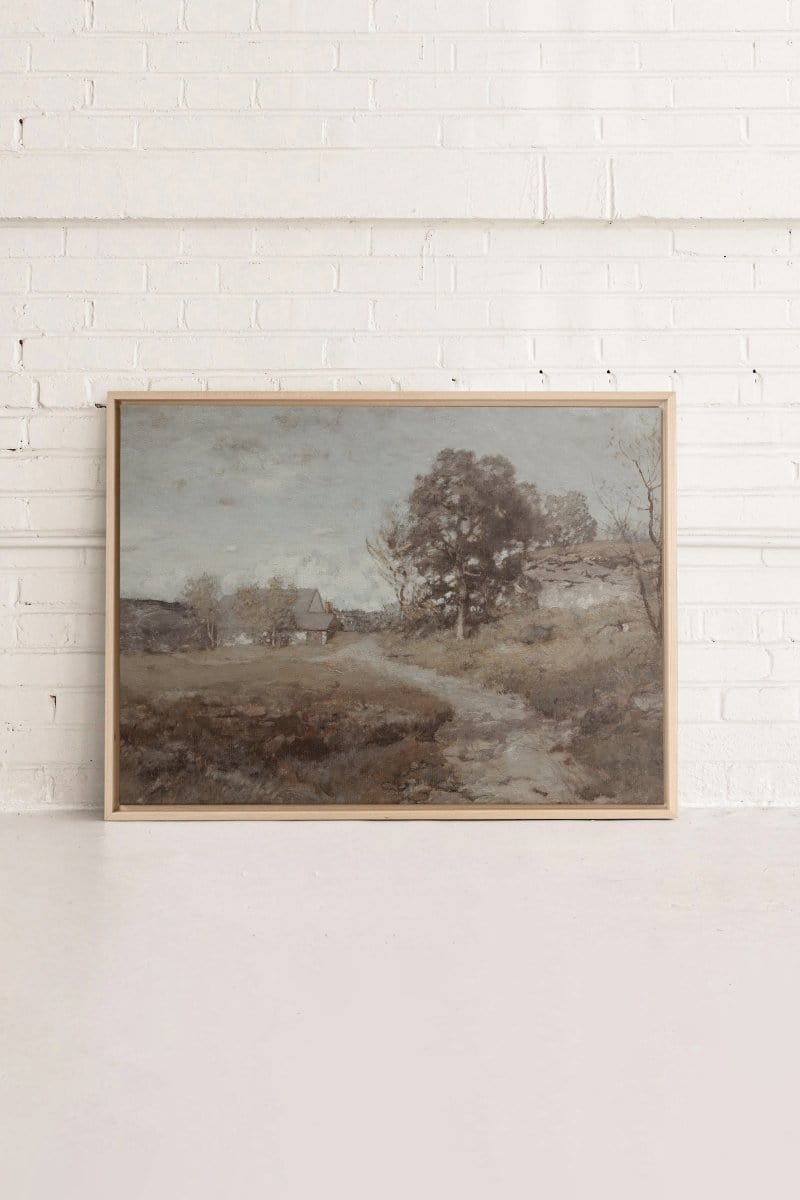 OLEKA CANVAS - RURAL LANDSCAPE, Oeuvre sur toile étirée, encadré Naturel Clair