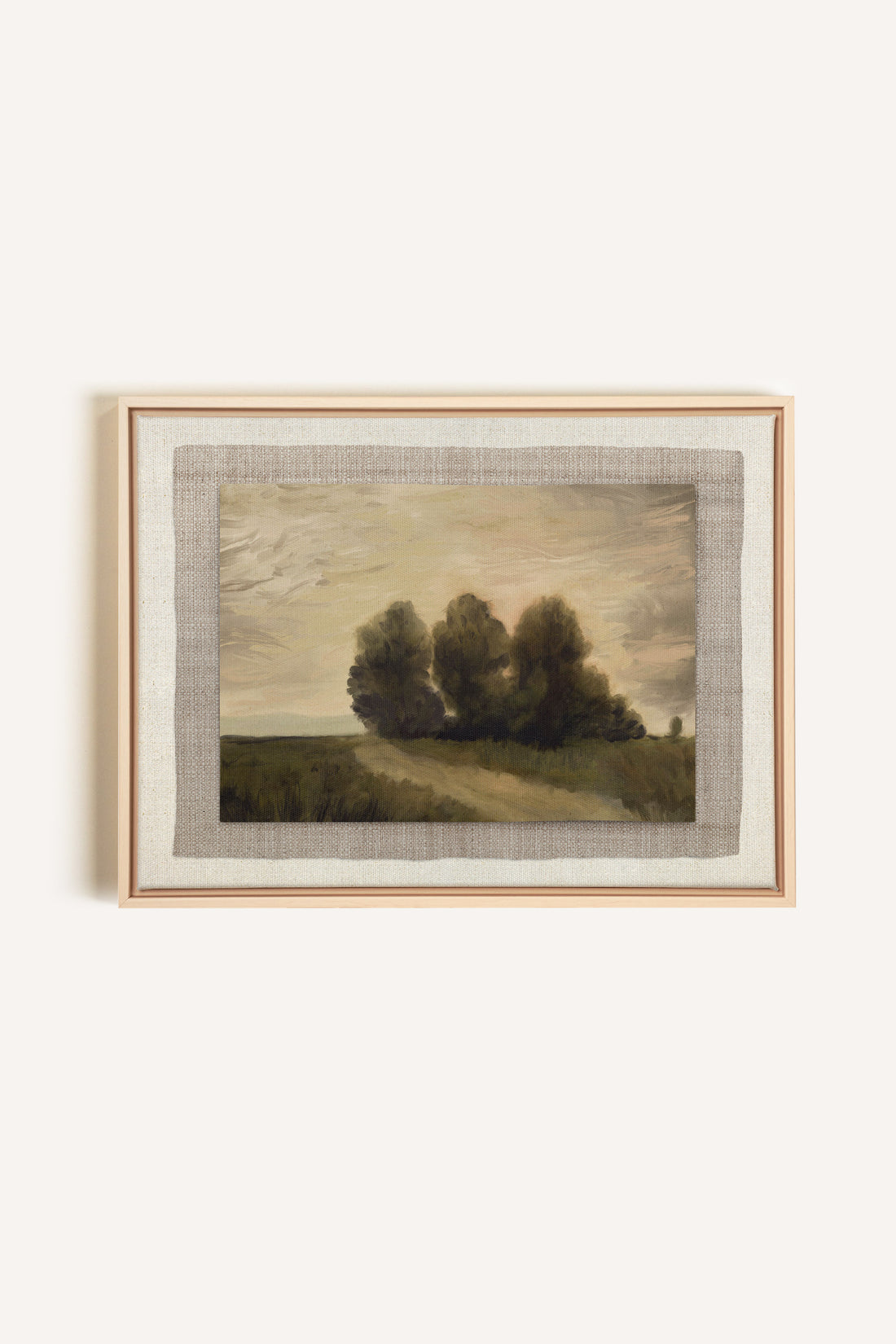 VALLEY LANDSCAPE, Oeuvre sur toile étirée, encadré Naturel Clair