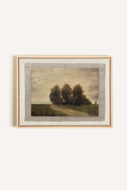 VALLEY LANDSCAPE, Oeuvre sur toile étirée, encadré Naturel Clair