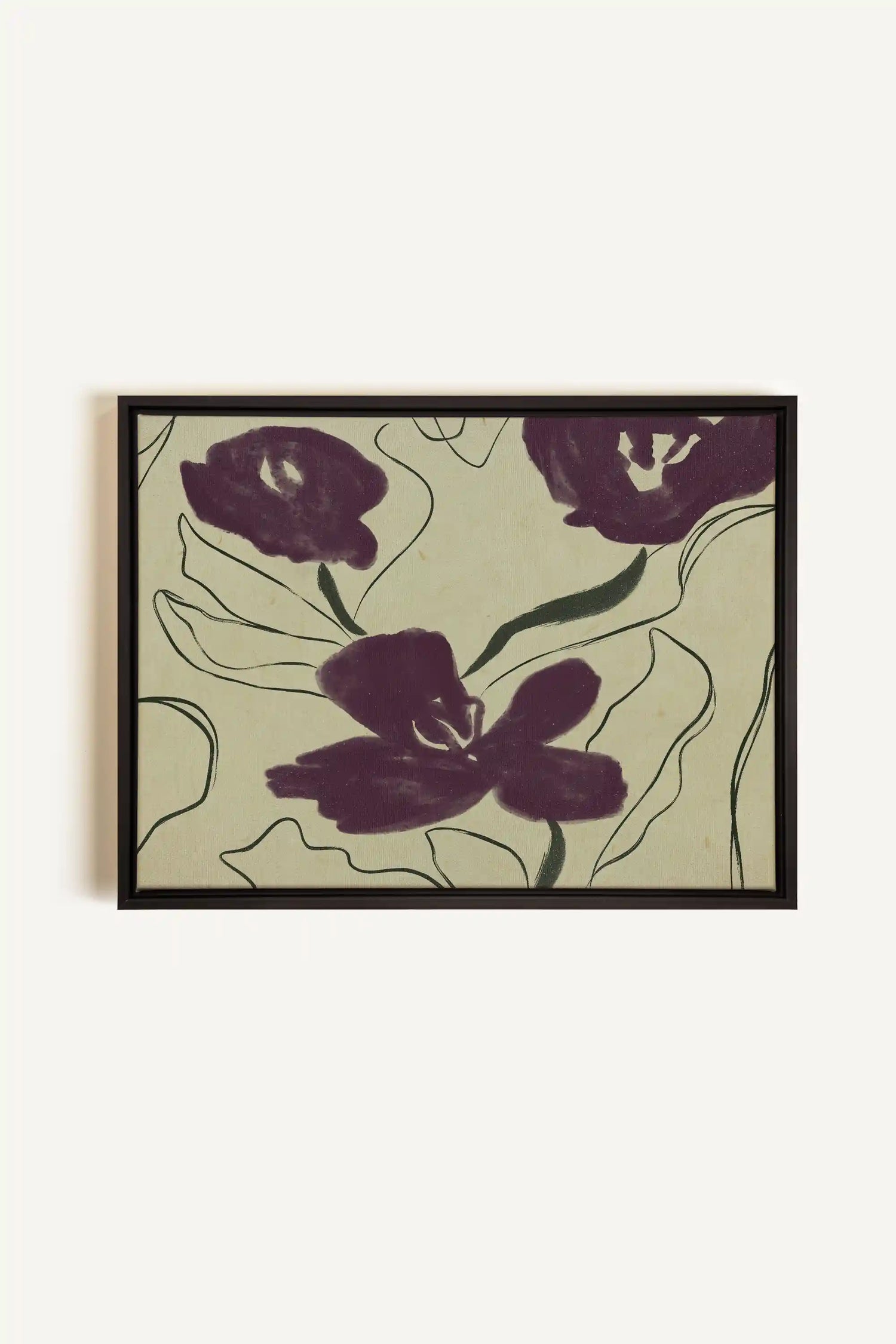 VELVET GARDEN, Artwork on stretched canvas, framed in black