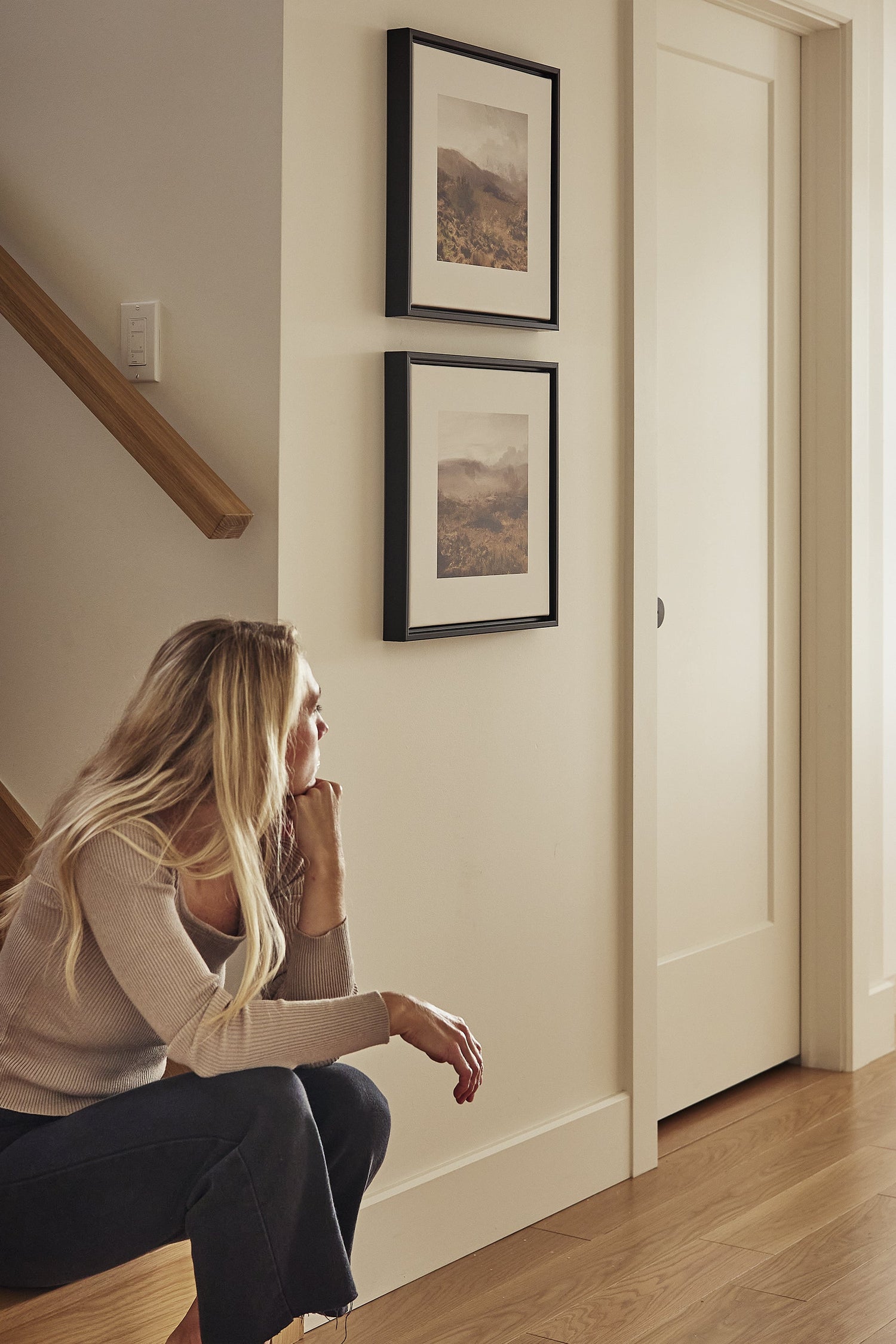 OLEKA CANVAS - COMBINAISON VIRGINIE, 2 Oeuvres sur toile étirée, encadré Noir