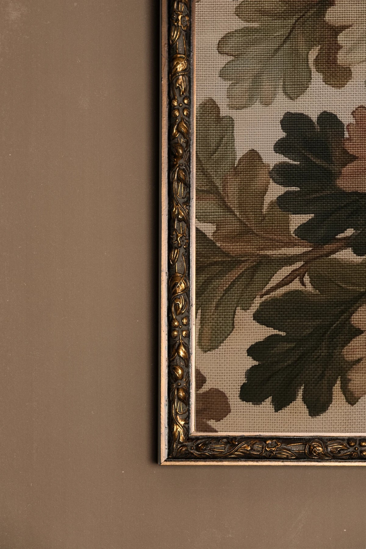 VINTAGE TAPESTRY, Oeuvre sur toile rigide, encadré Vintage Bronze