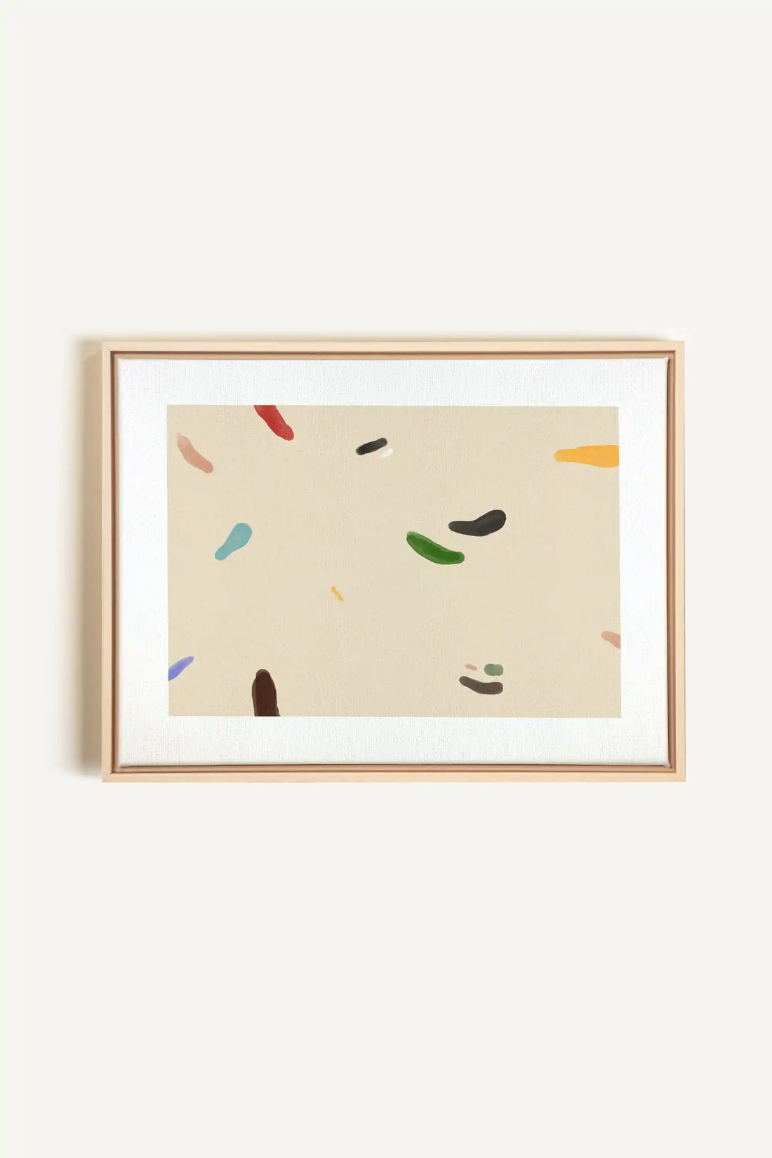 WATERCOLOR DRIFT, Oeuvre sur toile étirée, encadré Naturel Clair